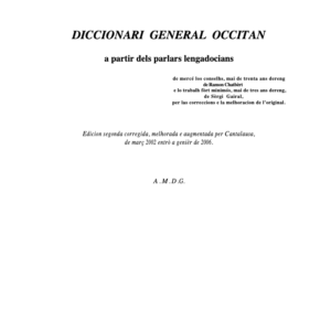 Diccionari General Occitan Cantalausa
