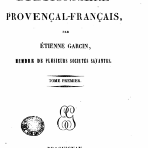 Dictionnaire Provençal-Français