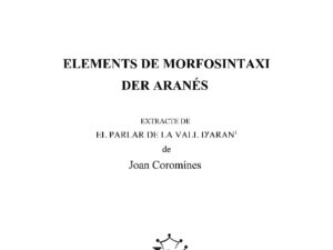 Elements de morfosintaxi der aranés