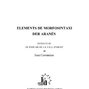 Elements de morfosintaxi der aranés
