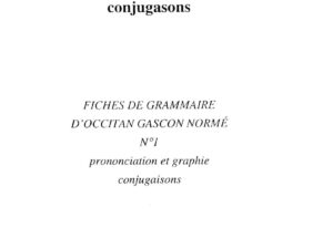 Fichas de Gramatica d'Occitan Gascon Normat
