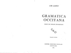Gramatica occitana segon los parlars lengadocians