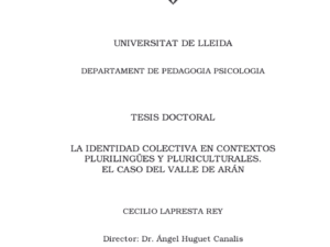 La Identidad colectiva en contextos plurilingües y pluriculturales