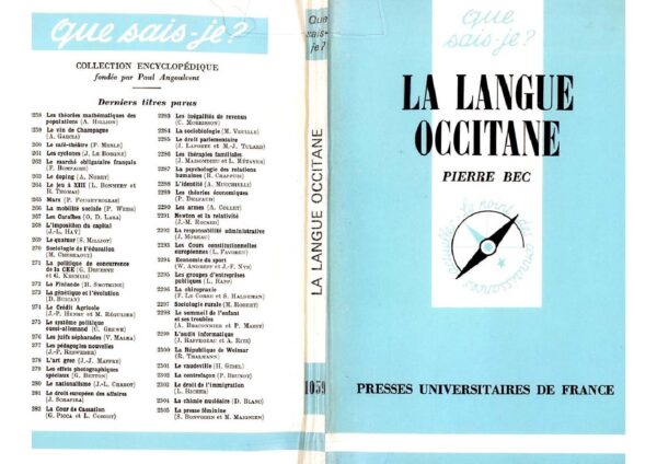 La langue occitane