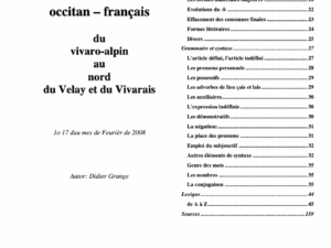 Lexique Descriptif occitan-français