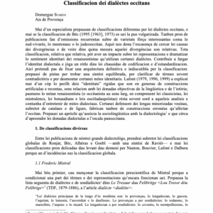 Classificacion dei dialèctes occitans