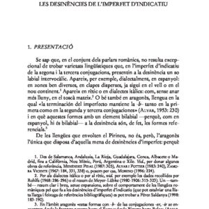 Morfologia verbal aranesa
