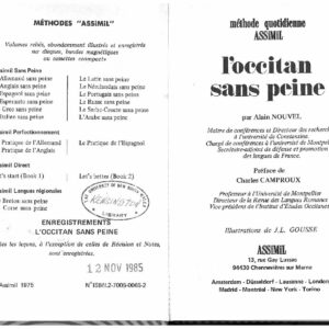 L'Occitan Sans Peine (Methode quotidienne Assimil)