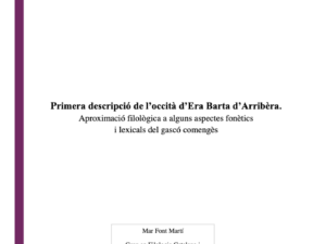 Primera descripció de l’occità d’Era Barta d’Arribèra