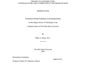 Singing to another tune: contrafacture and attribution in troubadour song